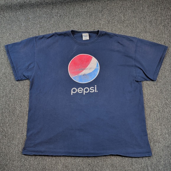 Port and Company Other - Port and Company Vintage Pepsi Graphic Tee 3XL Navy Blue Cotton Streetwear Logo